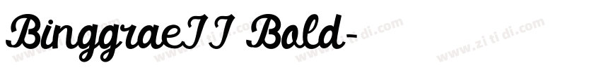 BinggraeII Bold字体转换
